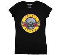 Guns N Roses Bullet Logo Black Womens T-shirt Large