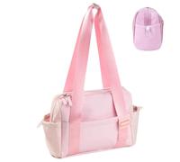 Ladies Gym Bag - Small Gym Bag, Duffel Travel Athletic Multipurpose | Waterproof Leather Sports Bag with Wet Dry Separation, Large Bottle Compartments, Art, pink, riferimento alla descrizione