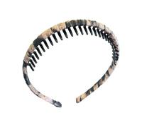 Ladies Hair Accessories Plastic Teeth Headbands For Women Multicolors Non Slip Tooth Comb Headbands Hair Hoops Soft Accessories Large Snap Clips (C, One Size)