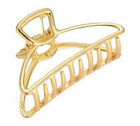 Ladies Hair Claw Clip Metal Jaw Clamp Thick Hair Updo Tools Triangle Gold