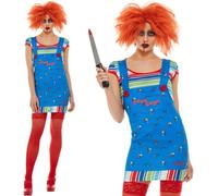 Ladies Halloween Chucky Lady Fancy Dress Costume Childs Play 2 Outfit by Smiffys