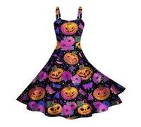 Ladies Halloween Costumes Classic Casual Costumes Midi Gothic Corset Adult Party Outfits Sexy Oversized Dress Victorian Slim Fit Dresses Halloween Costume(3-Dark Purple,M)