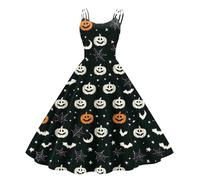 Ladies Halloween Costumes Scary Fashion Corset Classic Casual Outfits Midi Gothic Dress Adult Party Dresses Sexy Oversized Halloween Costume Costumes(2-Navy,S)