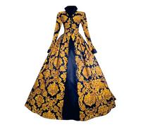 Ladies Halloween Dress, Womens Medieval Victorian Rococo Dress Gothic Vintage Queen Cosplay Costume Gorgeous Halloween Masquerade Ball Gown