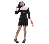 Ladies Halloween Fancy Dress Zombie Sister Costume