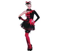 Ladies Halloween Jesterina Clown Costume