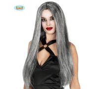 Ladies Halloween Long Grey Wig Fancy Dress Witch Wig Old Hag Wig New fg