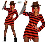 Ladies Halloween Miss Scissors Fancy Dress Costume Womens Freddy type Dress fg