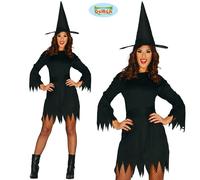 Ladies Halloween Mystical Witch Fancy Dress Costume Womens Witch Outfit fg