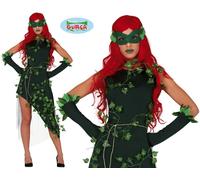 Ladies Halloween Plant Villain Fancy Dress Costume Womens Ivy Lady Outfit New fg