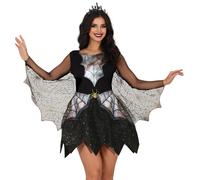 Ladies Halloween Shiny Spider Fancy Dress Costume Womens Spider Lady Outfit fg