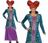 Ladies Halloween Sister Witch Fancy Dress Costume Womens hocus Outfit New fg