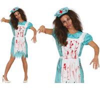 Ladies Halloween Zombie Nurse Fancy Dress Costume Womens Outfit New fg