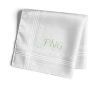 Ladies handkerchiefs personalised with monogram - Embroidered initials - Choose letters, fonts and colours - 100% cotton - 35 cm - 3 pieces