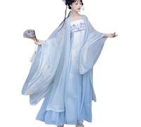 Ladies Hanfu Original Chinese Traditional Dress Lightweight Breathable Chiffon Dance Performance Suit