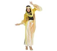Ladies Harem Dancer Gold Ladies Costume Medium UK 10-12 for Middle East Indian Arab Fancy Dress