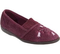 Sleepers Inez Memory Foam Slippers Womens | Slip On Shoes | Heather | UK Size 3