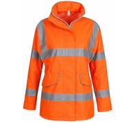 Ladies Hi-Vis Executive Jacket | High Visibility Waterproof Safety Workwear for Women | Reflective Lightweight Protective Coat with Multiple Pockets