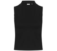 Ladies High Neck Crop Top Vest Womens Plain Sleeveless Cropped Tank Tops