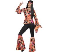 Ladies Willow The Hippie Costume - costume hippie fancy dress hippy womens willow ladies 60s 1960s adult outfit