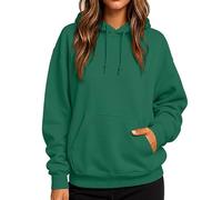 Ladies Hoodies Oversized Sweatshirt For Women 2026 Trendy Plain Fleece Hoodies Pullover With Pockets Women'S Soft And Casual Sweatshirt Fall And Winter Fashion Sweater Plus Size Dark Green XXL
