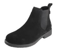 Ladies Hush Puppies Suede Ankle Boots With Side Zip And 3 CM Block Heel "Maddy"