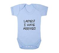 Ladies! I Have Arrived Announcement Baby Grow Vest, 0-3 Months, Pastel Blue
