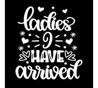 Ladies i Have Arrived Valentines Day Heart Love be Mine Holiday Mural and Wall Vinyl Decal 67.2x73.8cm Multi Color Selection White