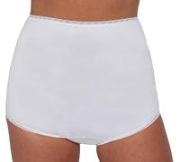 Ladies Incontinence Briefs with Pad Absorbent Washable Incontinence Pants Women's Black and White Underwear Comfort & Confidence High Waist Leak-Proof Sizes S-3XL (White, L)