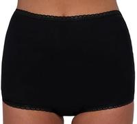 Ladies Incontinence Briefs with Pad Absorbent Washable Incontinence Pants Women's Black and White Underwear Comfort & Confidence High Waist Leak-Proof Sizes S-3XL (Black, M)