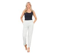 Ladies Inside Leg 27 Inch (Regular) Herringbone Half Elasticated Stretch Waist Work Office Pull Up Trousers Everyday Wear Side Pockets Pants (UK, Numeric, 16, Regular, Regular, Sage)