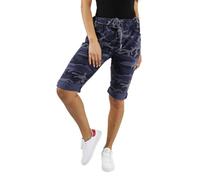 Ladies Italian Stretch Shorts Women's Camouflage Plain Magic Comfy Lagenlook Hot Pants 8-22