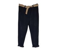 Ladies Italian Velvet Corduroy Magic Elasticated Stretchy Trousers Jogger Pants (Black)