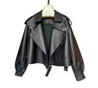 Ladies' Jacket Artificial Leather Coat For Women Jacket Winter Spring For Hiking, Travel(Black,L)