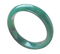 Ladies Jade Bangle,Natural Green Floating Flower Bracelet, Quartzite Fine Beauty Bracelet Exquisite and Beautiful Gift (Color : Green, Size 62mm)