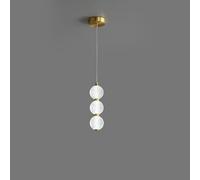 ladies jewellery 3 Lights Gold Bedside Pendant Light Nordic Creativity Dining Room Hanging Lamp Mid Century Minimalist Spherical Kitchen Island Chandelier Height Adjustable For Living Room Bar