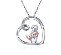 ladies jewellery 925 Sterling Silver Dog Lovely Animal Heart Pendant Necklace Fashion Christmas Mother Day Jewelry For Women Pet Lover teen girl s
