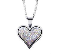 ladies jewellery Accessorie Elegant Black Crystal Pave Heart Necklace For Women, Exquisite Choker Rhinestone Heart Necklace - Zircon Pave Necklace, Reunion Heart Necklace For Valentine Holiday