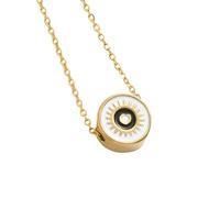ladies jewellery accessories For Women And Girls, Bohemia Round Blue Eyes Pendant Color Chain Necklaces, Gold, Evil Eye Necklace Silver Birthday Gift necklace