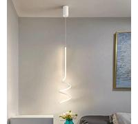 ladies jewellery Black Dimmable Helix Pendant Light 22W Long Strip Twisted Spiral Hanging Ceiling Lamp for Kitchen Bedroom Bathroom Farmhouse Linear Bar Lighting Fixture necklace