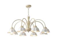ladies jewellery chandelier 6/8 Light Chandelier Light, French Fresh Metal Pendant Light Fixtures, Milk Yellow Pendant Lamps with Ceramics Shade Compatible with Living Room Bedroom Dining Room, E27