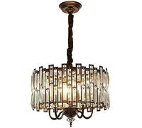 ladies jewellery chandelier Black Chandeliers Crystal Chandelier 6 Light Contemporary Girls Bedroom Dining Room Ceiling Hanging Pendant Chandelier Lighting Fixture-Black 40X30Cm pendant lamp necklace