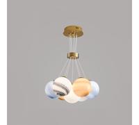 ladies jewellery chandelier Bubble Chandelier - Moon Bubble Planet Pendant Light 7-Light Gold Pendant Lamps Adjustable Height Hanging Lamp Compatible with Dining Living Room Bedroom (Dimmable, G9