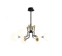 ladies jewellery chandelier Chandelier Ceiling Light Bean Molecule White Glass Lampshade Pendant Light Creative for Bedroom Dining Room Kitchen-Black and Gold 61 * 30Cm (White 61 * 30Cm)/White/82 *
