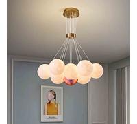 ladies jewellery Chandelier, Chandelier - Pendant Lights, LED Ceiling Light Round, Dimmable 3D Moon Print Lamp Shades Hanging Lamp Compatible with Living Room, Dining Room, Bedroom, Restaurant Pendant