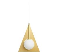 ladies jewellery chandelier Metal Pendant Lights Gold Geometric Dining Room Pendant Lamp with Milky White Spherical Glass Shade Milk Tea Shop Cafe Bedroom Bar Iron Pendant Lighting Fixture(Triangle)