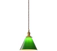 ladies jewellery chandelier Pendant Light, Chinese V-intage Pendant Lights Brass Glass Height Adjustable Pendant Lamps Dark Green E27 Base Ceiling Light But Elegant Suitable for Sitting Room Corridor
