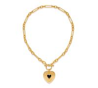 ladies jewellery Chunky Heart Necklace with Stone Sunburst Heart Pendant Necklace Vintage Statement Necklace for Women Gold Chunky Toggle Necklace necklace