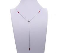 ladies jewellery Delicate Women Necklace Simple Body Boho Y Lariat 925 Sterling Enamel Evil Eye Dainty Charm Pendant Jew teen girl gifts