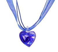 ladies jewellery Fashion Glass Heart Pendant Necklace Elegant Rose Flower Collar Choker Temperament Necklaces Neck Chain Valentines Day necklace